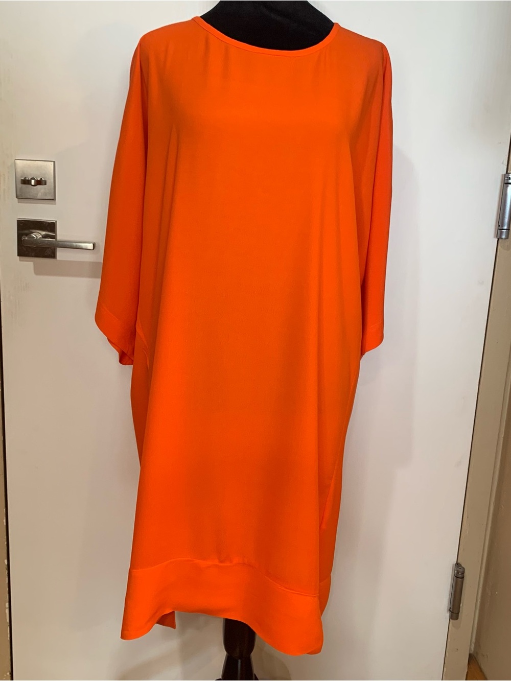 Fall EleganceOrange Shift Dress NWT 6 100% Viscose 3/4 Sleeve Knee Length by H&M